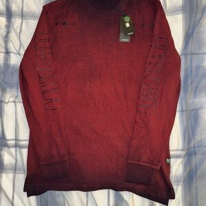 G-Star Burgundy Sweatshirt with Graphic Detail. True Urban Wear